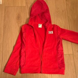 Nike Kids Bright Red Zip-Up Hoodie